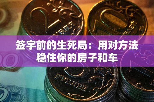 武汉签字前的生死局：用对方法稳住你的房子和车