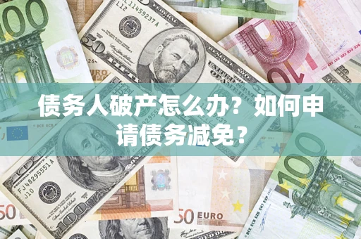 武汉债务人破产怎么办？如何申请债务减免？