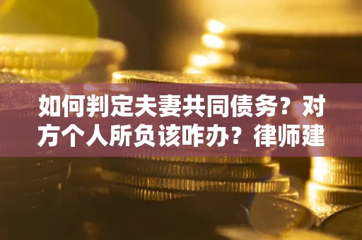 武汉如何判定夫妻共同债务？对方个人所负该咋办？律师建议